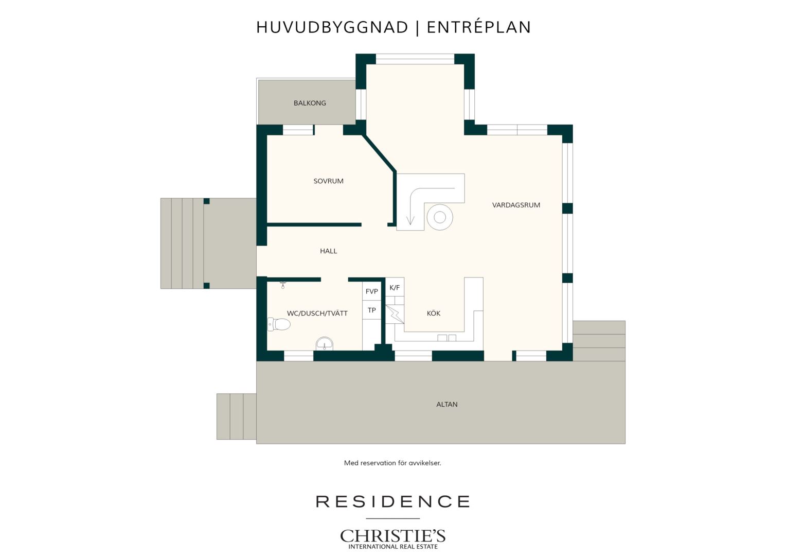 Hästedalsvägen 4 huvudbyggnad, entréplan