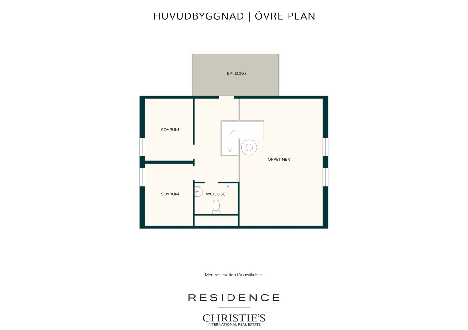 Hästedalsvägen 4 huvudbyggnad, övreplan