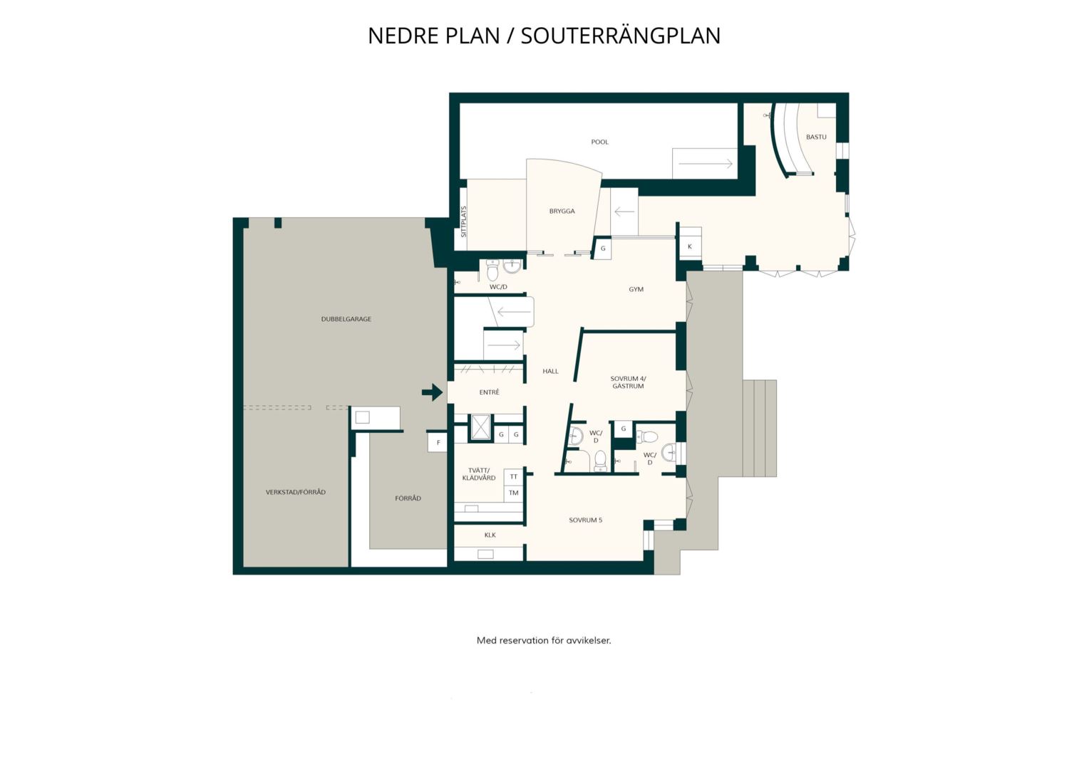 Nedre Plan-Souterängplan