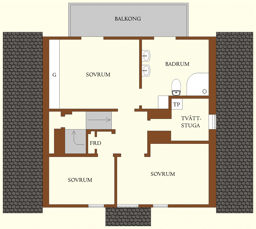 Planlösning övre plan
