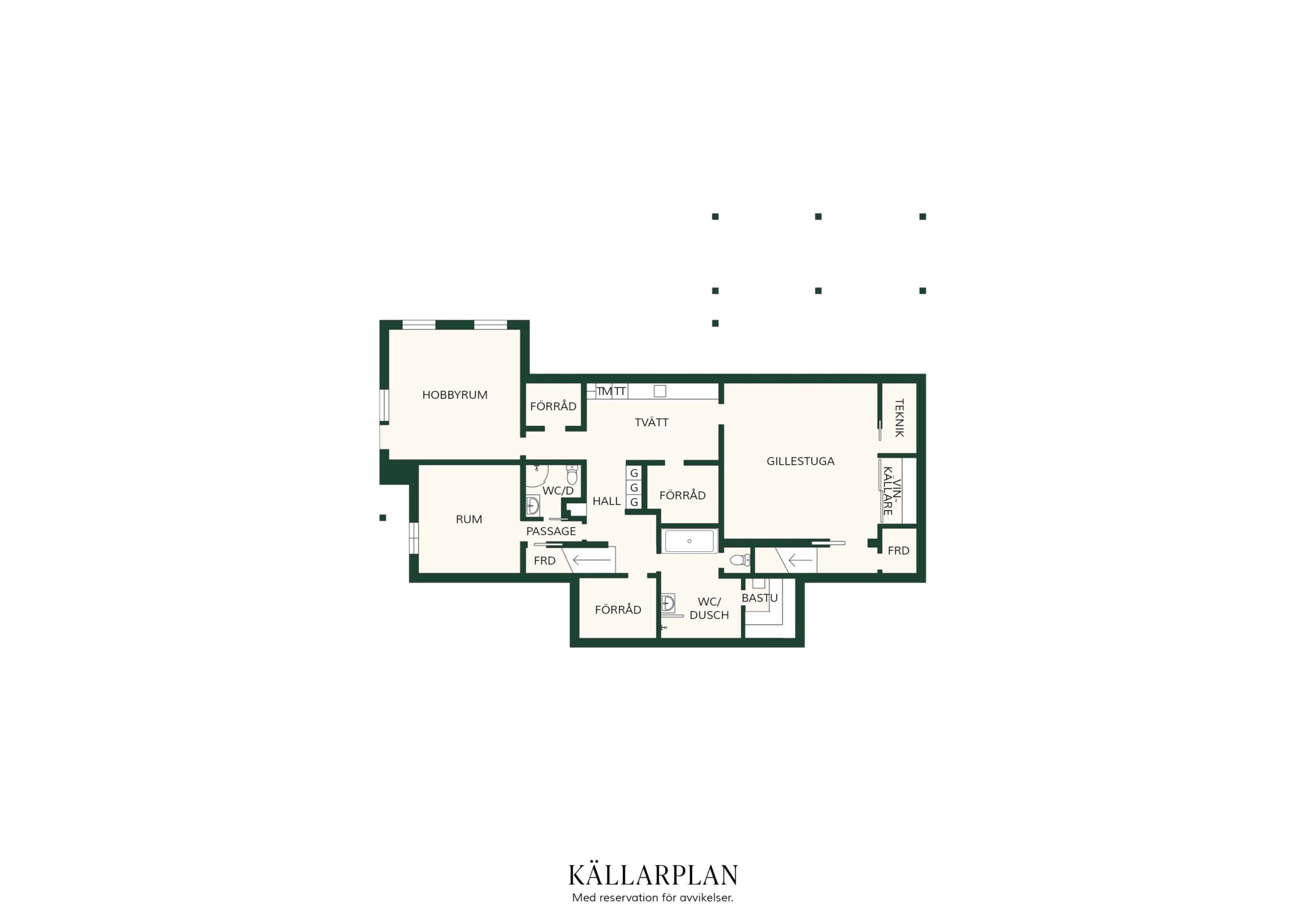 Kragenäsvägen 6A källarplan
